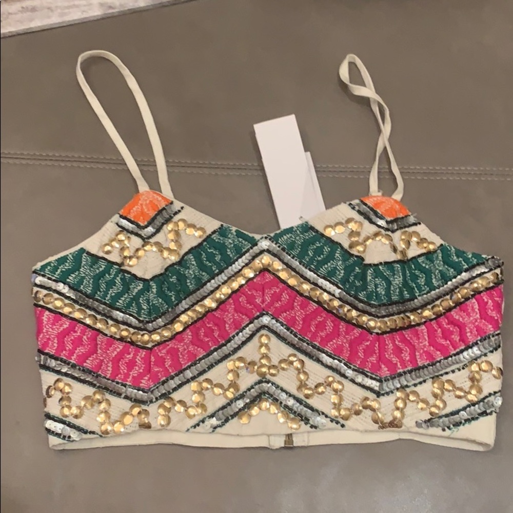 Embellished/embroidered Crop Top